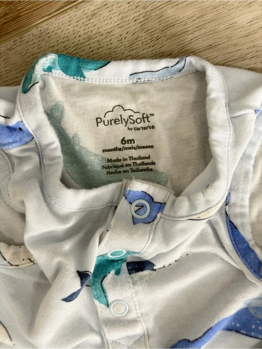 Teal and Whale Print Sleeveless Baby Romper Set - Purely Soft